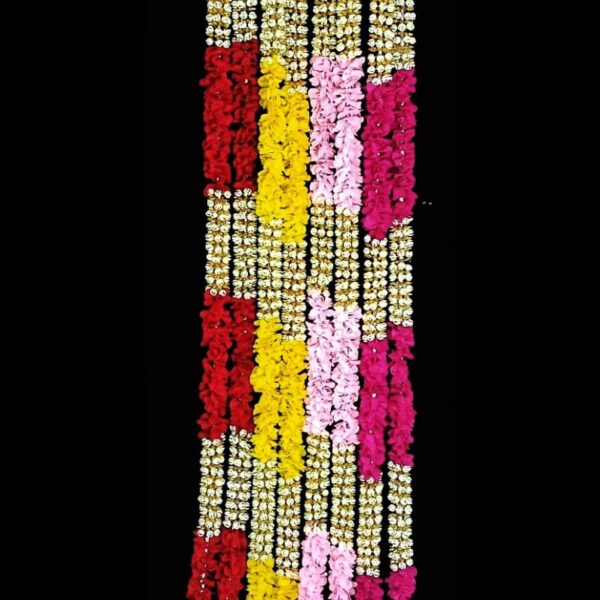10959 (6 PCS) Artificila Flowers for Hanging Decoration Multicolour Flowers {5 Feet}