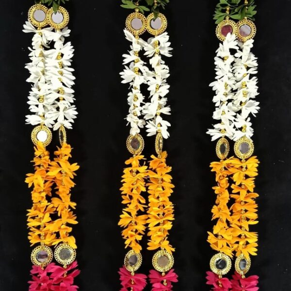 11071 {10 Pcs} Sanskruti Artificial Flower Hanging/String/Door Hanging for Home/Wedding/Festival Decoration {Random Colour}  3 Feet