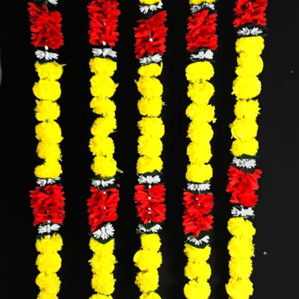 RL-76 {10 pcs} Home Decor Artificial Flower Garland toran latkan for Door Decoration Main gate Wall Hanging Diwali {3.5 Feet}