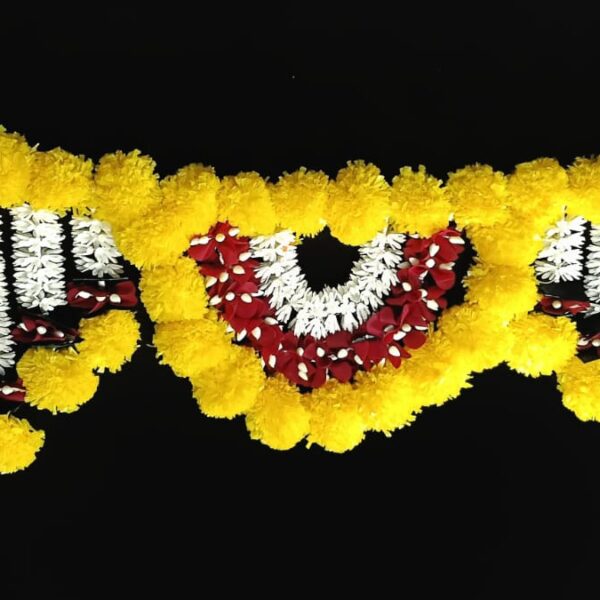 11144 Artificial Marigold Flower Toran,Door Entrance Hanging HomeTraditional Wall Decoration Diwali,All Festivals Decoration,Garland Decorations Wall Door Hanging Toran 3 feet