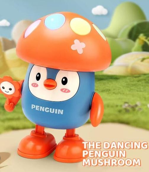 ITW-R25 Electric Dancing Toy,  Electric Dancing Penguin Dancing with Sound and Light  Penguin Toys for Kids, Fun Interactive Dancing Fruit Toys