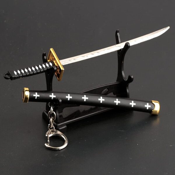 GB6675 {17cm} Metal Samurai Katana Keychain Gifting Anti Rust Metal Keychain With Cover for Bike Car - Keychain For Men & Boys {Random Design}