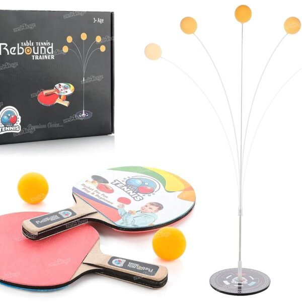 11142 Indoor Outdoor Table Tennis Trainer Rebound Rackets and Balls Base Ping Pong Training Practice Set Stand with Accessorie & Balls Sports Toy for Kids