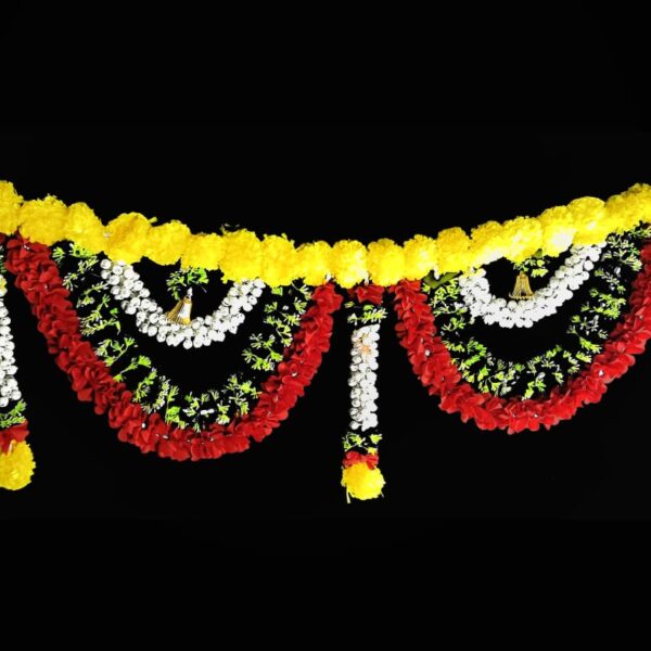 11145  Artificial Flower toran Garland for Home Door Decoration, for Main Door Hanging Diwali {3.5 feet}