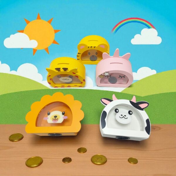 11224 Piggy Bank for Kids,Unbreakable Cute Animal Money Bank, Coin Bank for Boys Girls,Money Box Brithday Baby Shower random color's & designs