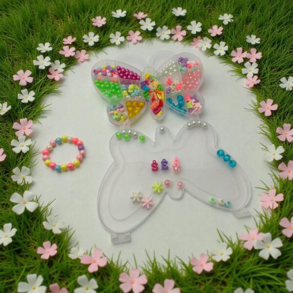 AP-197-1 Flowers Bead Kit for DIY Crafts, Children's Jewelry Making Kit, DIY Bracelets Hairband Craft Kits (Beads, Alphabet & Mix Design) Multicolour