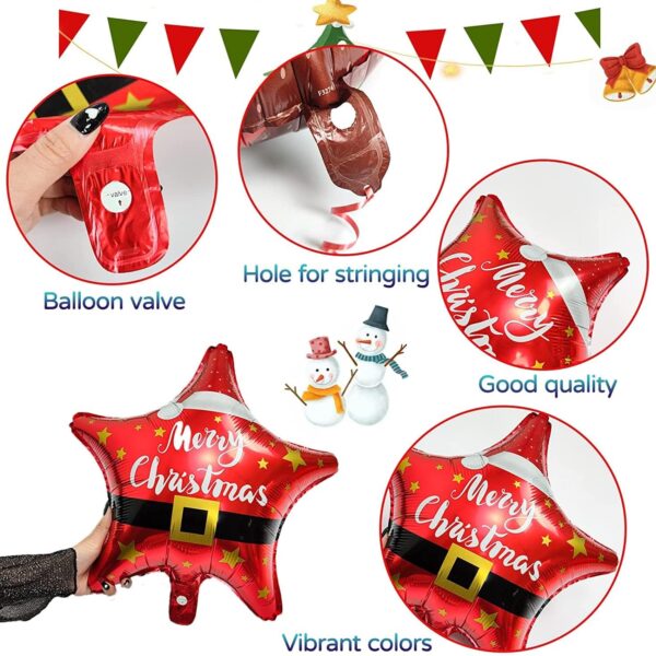 11286 Merry Christmas Large Santa Star foil for Decoration Christmas