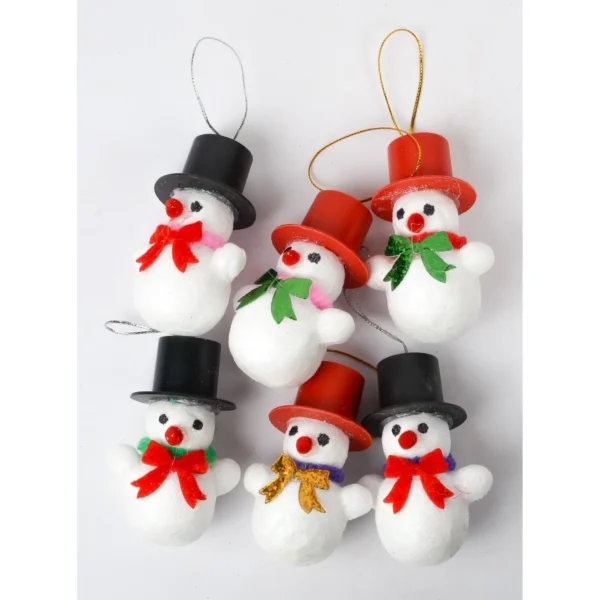 11282 Christmas Snowman {6 Pcs} Hanging Ornaments, Tree Hanging Decorations items