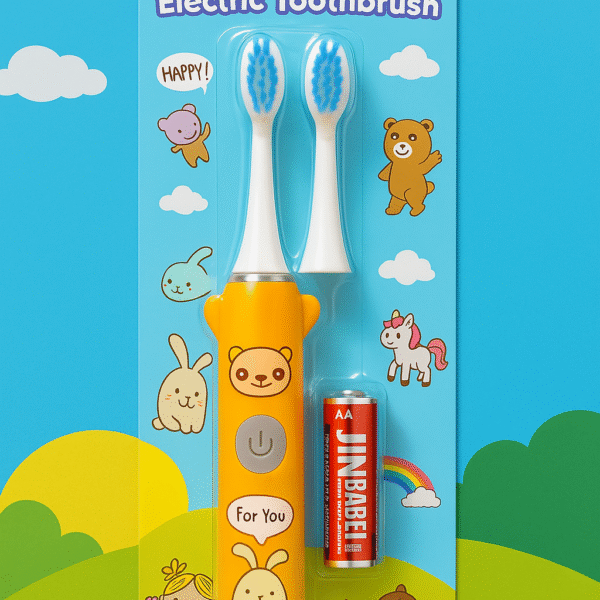 56-2008 Electric Toothbrush with Cartoon Characters, Soft Bristles Electronic Battery Toothbrush For Kids {Random Color}