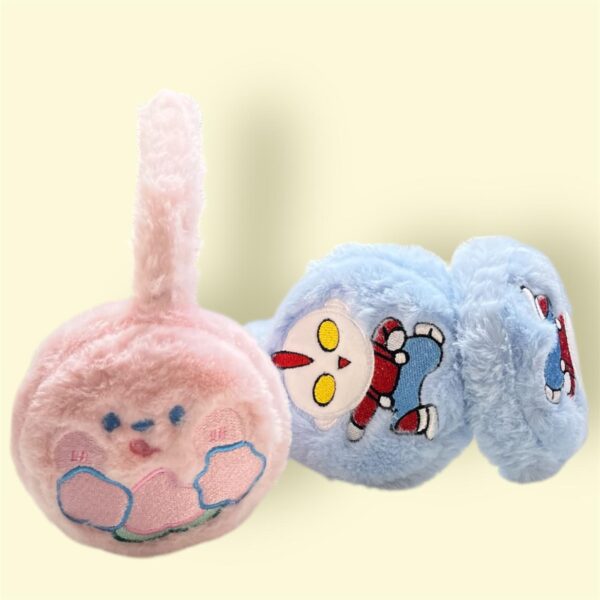 11268 Cartoon Animal Adjustable Ear Warmers - Furry Ear Muffs for Women Girls, Winter Earmuffs for Kid {Random Color}