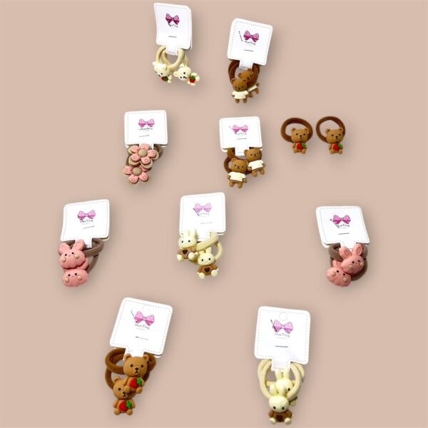 11226 (10 Pair) Hair Accessories Set Baby Girls Hair Bands Elastic Hair Bands for Baby Girls {Multicolor}