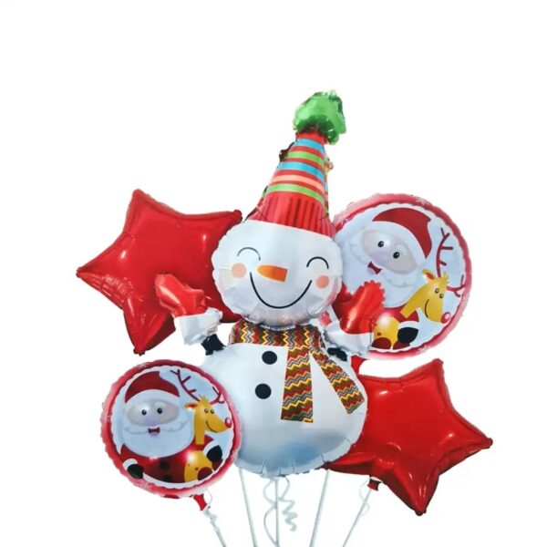 11288 Snowman Foil Balloon (Set of 5pcs) festival Celebration {Random Color}