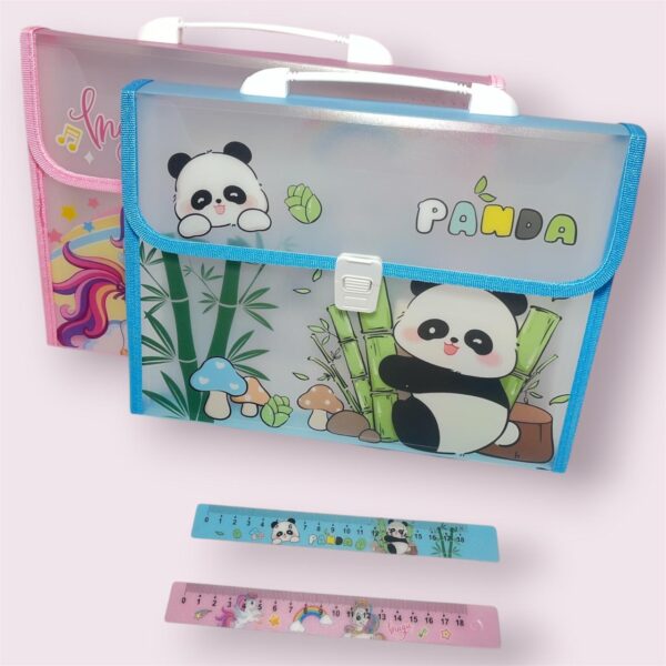 11233 Style Document Folder with 10 Pockets for Kids Boys/ Girls, File Folder for Students, Nice Birthday Party Return Gift for Kids {Random Design}