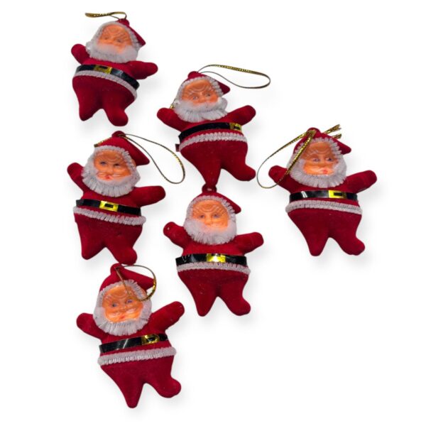 U-11-17 Mini {6 Pcs} Santa Claus Ornaments Decoration Set - Hanging Tree Decorations