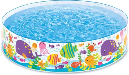 56451  5Ft Foldable Snapset Instant Swimming Pool for Kids| Big Kiddie Plastic Party Play Tub for Kids | Airless Bath Tub Portable Durable Swim Centre Bath Tub Indoor Outdoor Home Garden & Farmhouse