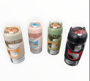 GB 4806 Multi Design Cute Mix Cartoon Sipper school Bottle for Kids 450 ml Water Bottle