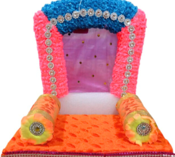 1998 Multicolor Beautiful Eco-Friendly Ganpati Makhars For Decoration 30 by 30cm ( Random Designs )