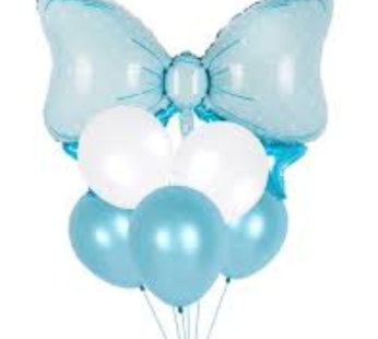 10200 Large Blue Bow Foil Balloons