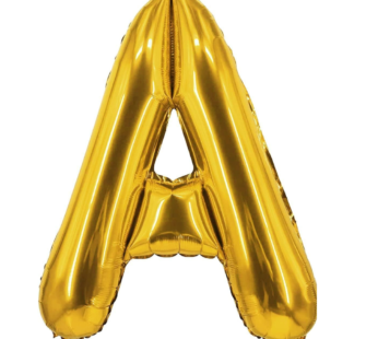 9005 – (10 pcs) A Gold Letter Foil Balloon