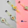 9087 Cute Cartoon Character With  Radium Strap Watch