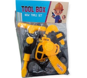 637 Kids Tool Box Play Set, Yellow and Black