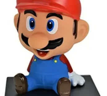 11317 Super Hero Action Figure Limited Edition Bobblehead with Mobile Holder for Car Dashboard, Office Desk & Study Table- (Super Mario)