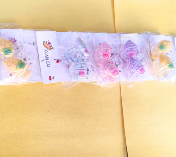 7035 – Set of 10 Pair  Hair Clips – Multi Colour