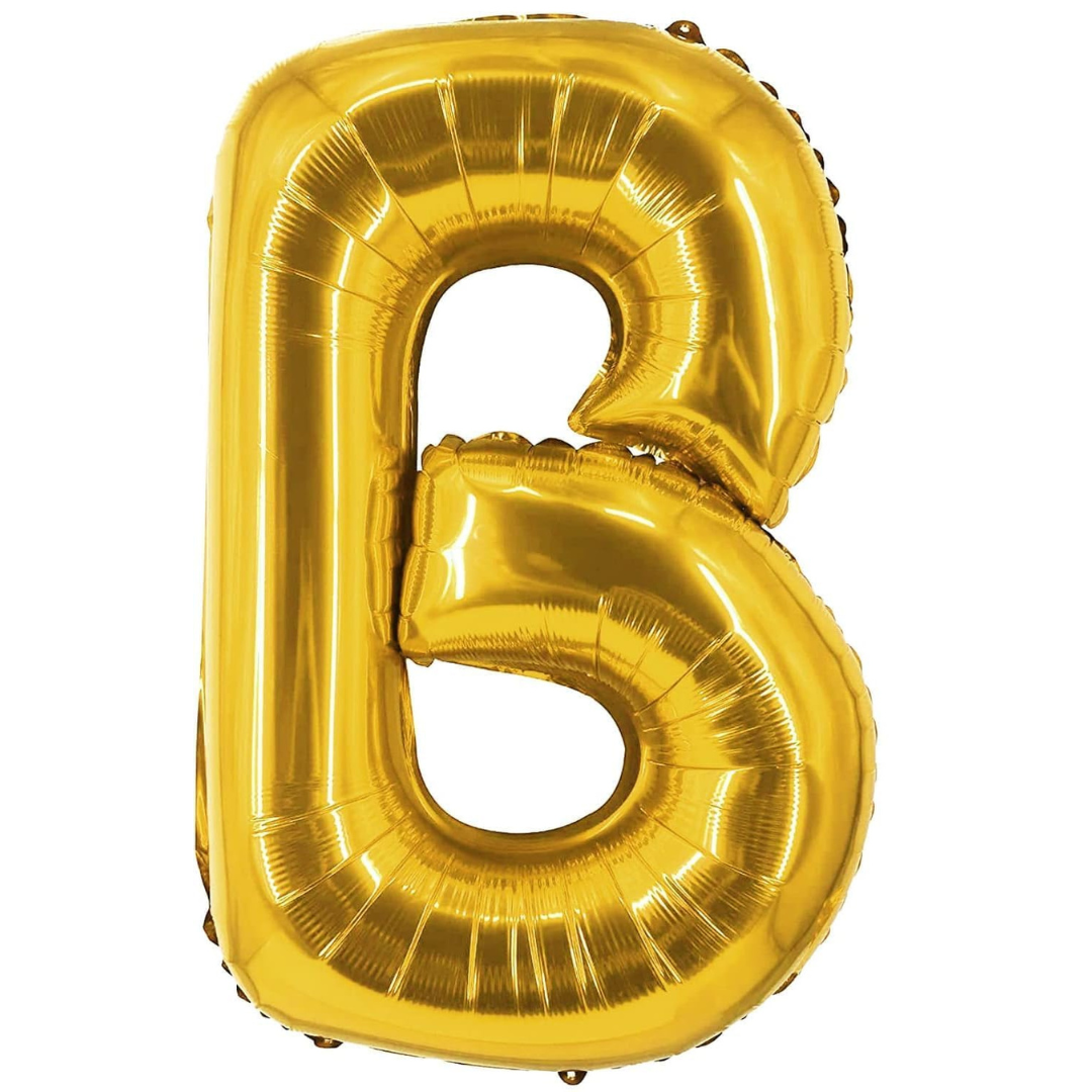 9006 – (10 pcs) B Gold Letter Foil Balloon