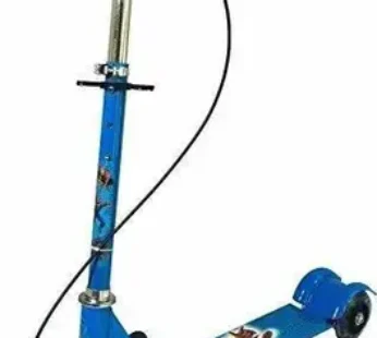 20066 Kids 3 Wheel Foldable Scooter Cycle with Height Adjustment & Led Light on Wheel(Break and Bell) for Boys and Girls (Multi Color)