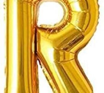 9030 (10 pcs) R Gold Letter Foil Balloon
