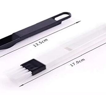 10186 – (12 Pcs) 2-in-1 Multi-Function Window Slot Brush with Dustpan Screen Keyboard Drawer Wardrobe Corner Gap Dust Removal Cleaning Brush (7.7×0.8 inch)