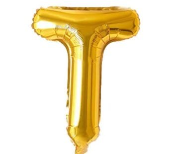 9032 (10 pcs) T Gold Letter Foil Balloon