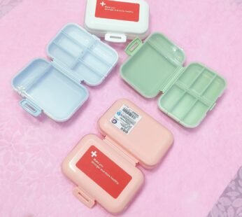 7047 8 Compartments Pill Case Organizer Travel Pill Box Moisture Proof Small Daily Pill Box