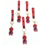 11167   3D Spiderman Keychain Silicone with Band Metal Hook Thor Keychain  Avengers Keychains Spiderman Keychain for Boys, Bike, Car, Men