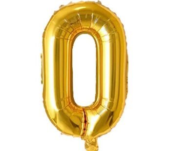 9023 (10 pcs) O Gold Letter Foil Balloon