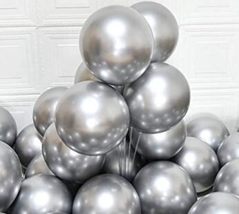 2091 (50 pcs) Silver chrome Balloons
