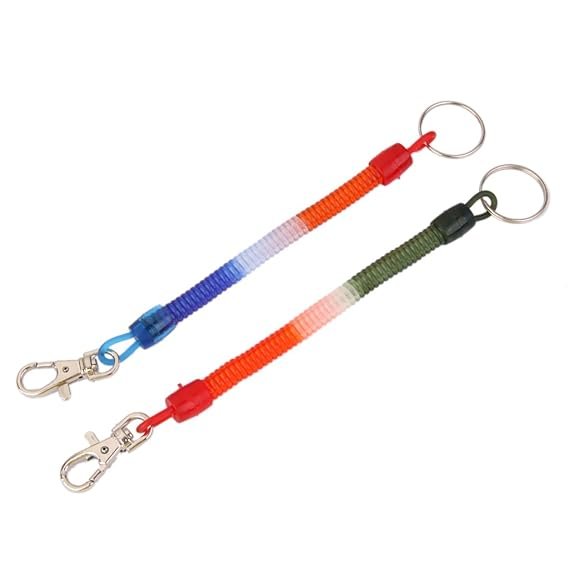 4118 (12 pcs) Colorful Spiral String Keychain - Image 5