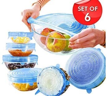 7043 Silicone Stretch Lids, Multi Size Reusable Silicone Lids Food and Bowl Covers set of 6 pcs
