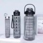 20001   {3 pcs} Transparent Motivational Water Bottles | Time Marker Leak Proof & Break-Proof