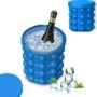 10404 Silicone Ice Cube Maker | The Innovation Space Saving Ice Cube Maker | Bucket Revolutionary Space Saving Ice-Ball Makers for Home