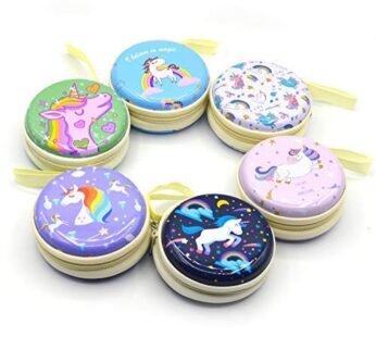 11164  Unicorn & Cartoon Kitty Cat Hand Purse for Girls Kids Purse with Chain Handbag Sling Bag Purse Stylish Bags for Girls Kids with Expression Bag { Random Designs }