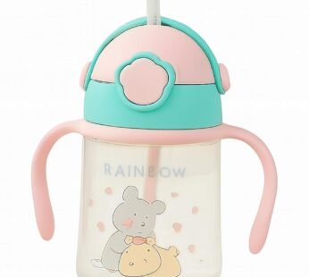 20053 Sipper Water Bottle with Straw for Kids | Leak Proof Sippy Water Bottle with Adjustable Strap {Multicolour}
