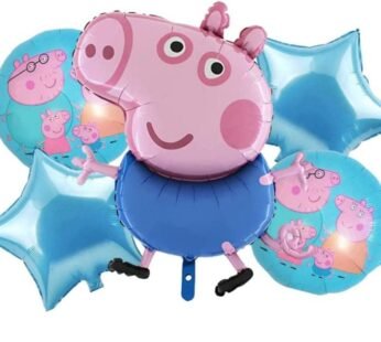 9082 Blue Wave Peppa Pig Foil Balloon