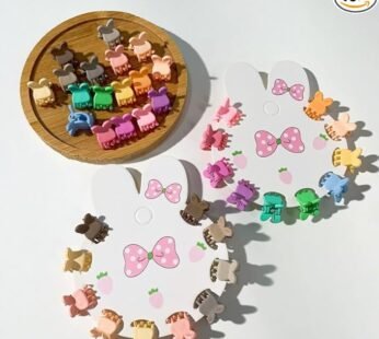 6081 ( 6 pakets ) Mini Hair Clips For Girls 60 clips