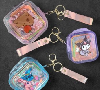 20029 Transparent Mini Glitter Pouch with Random Design