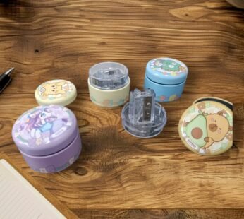 6828 Round Metal Pencil Sharpener Random Design
