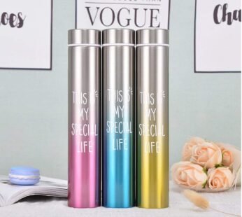 10740 Stainless Steel Slim Thin Vacuum Insulated Thermos Bottle 310 ml Steel Bottle Multicolor
