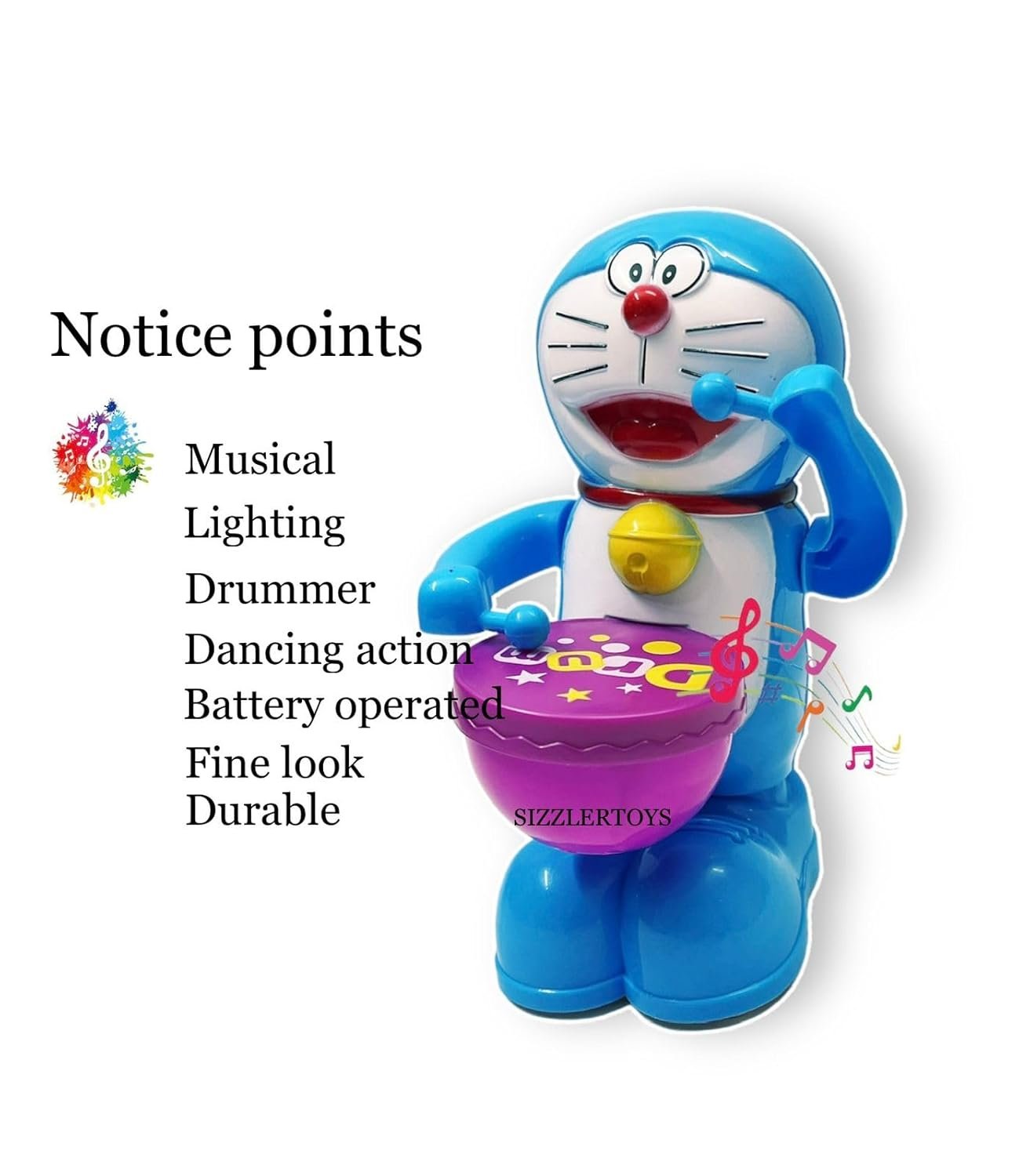 3269 funny Drummer with Lights & Sound - Image 3