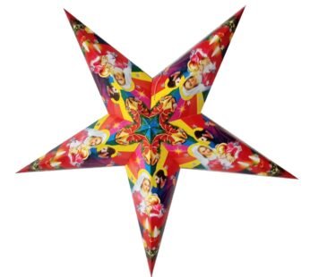 8062 ( 12 Pcs ) Merry Christmas Santa Clause Star Kandil Hanging Christmas Star