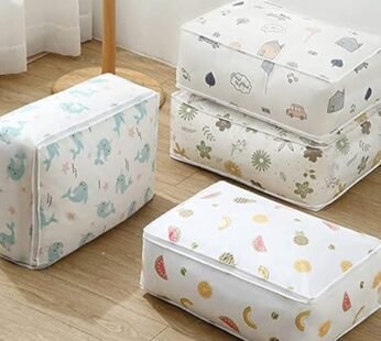 007 Foldable Super Soft Standard Size Blanket Cover for Comforter Rectangular Under Bed Storage Bag with Zippered Closure for Blanket